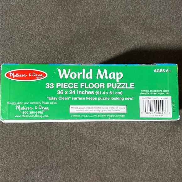 Melissa & Doug World Map Floor Puzzle - Picture 6 of 8